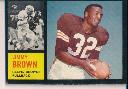 1962 Jim Brown HOF Cleveland Browns Topps Football Card #28 Recolored  137177