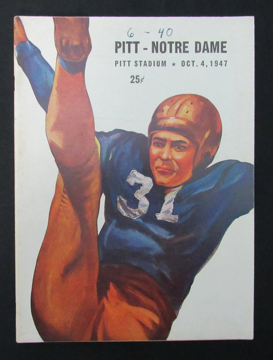 10/ 4/1947 Pitt vs. Notre Dame College Program 186024