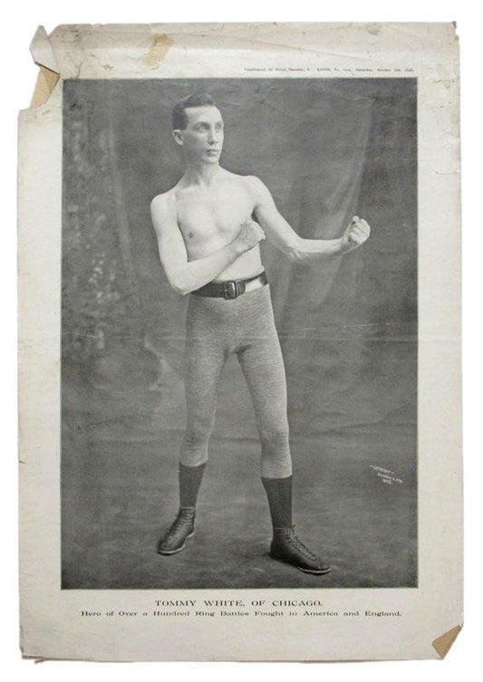 1898 Police Gazette Magazine Tommy White Boxer 11x15 Supplement Poster