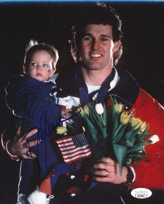 Dan Jansen Autographed 8x10 Photo U.S.A. Olympic Speed Skating Gold Medal JSA