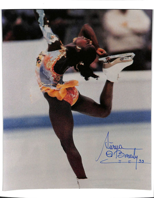 Suraya Bonaly 5X European Women's Figure Skating Champ Signed 8x10 Photo 180497