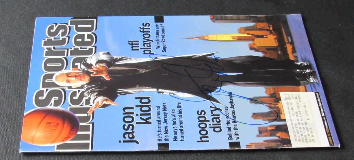 Jason Kidd Autographed/Signed Sports Illustrated Magazine NJ Nets JSA 187278