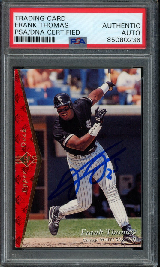 Frank Thomas HOF Autographed 1995 Upper Deck Card #140 White Sox PSA/DNA 184050