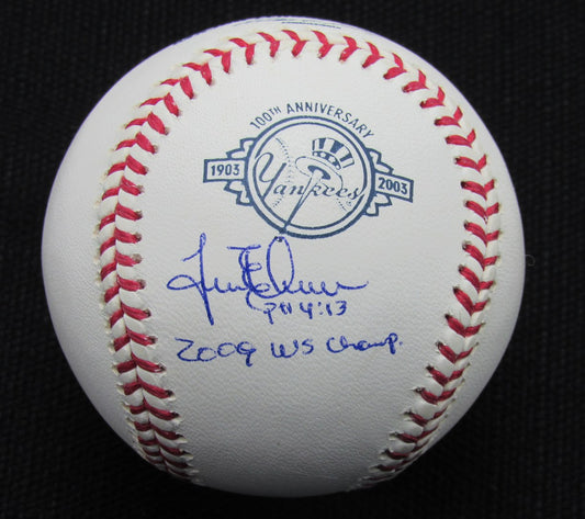 Jose Veras Signed/Auto Yankees 100th OML Baseball MAB Inscr 187112