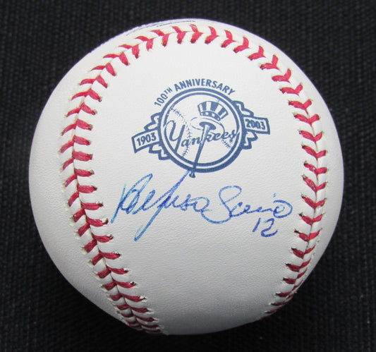 Alfonso Soriano Signed/Auto Yankees 100th OML Baseball JSA  186932