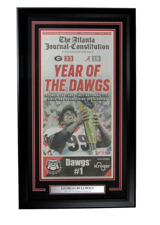 Atlanta Journal-Constitution Newspaper Georgia 2021 National Champ Framed 165813