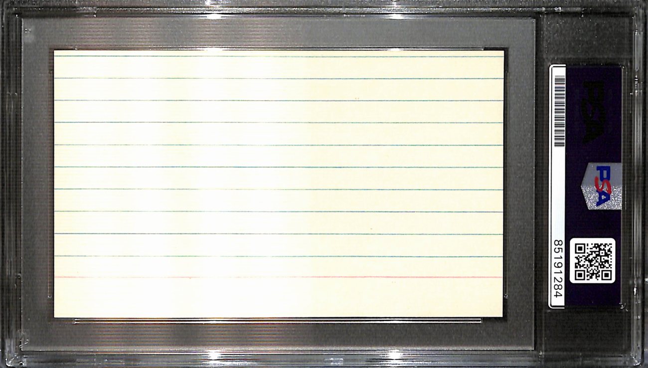 Stan Musial HOF Signed/Auto 3x5 Index Card St. Louis Cardinals PSA/DNA 187224