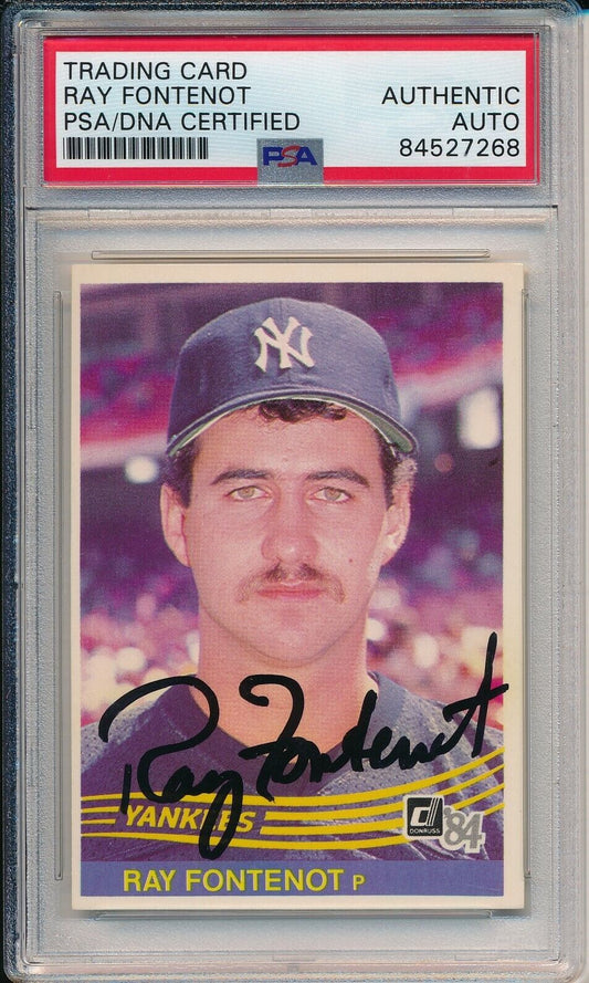 Ray Fontenot Yankees Signed/Autographed 1984 Donruss Card #370 PSA/DNA 166446