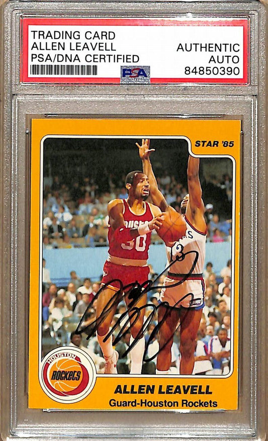 1984-85 Star Company #240 Allen Leavell Rockets Signed/Auto Card PSA/DNA 178908