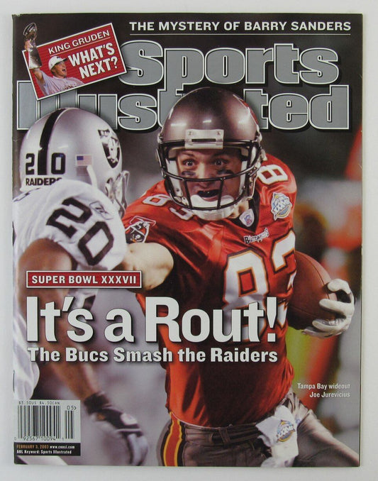 February 3, 2003 Sports Illustrated Magazine Joe Jurevicius Buccaneers NO LABEL