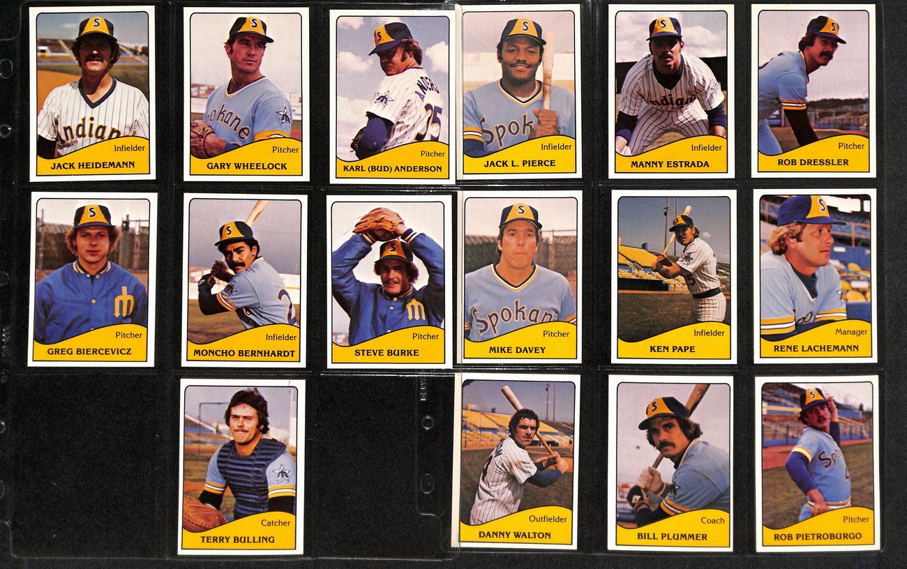 1979 TCMA Baseball Spokane Indians Team Set (39) Cards 189370