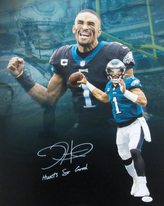 Jalen Hurts Autographed/Inscribed "Hurts So Good" 16x20 Photo Philadelphia Eagles JSA 175591