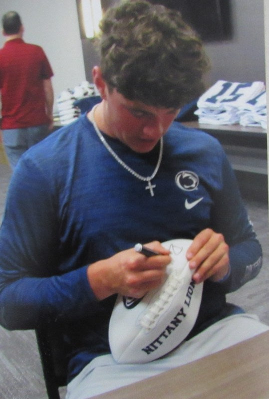 Drew Allar Autographed Penn State Logo Football JSA 183147