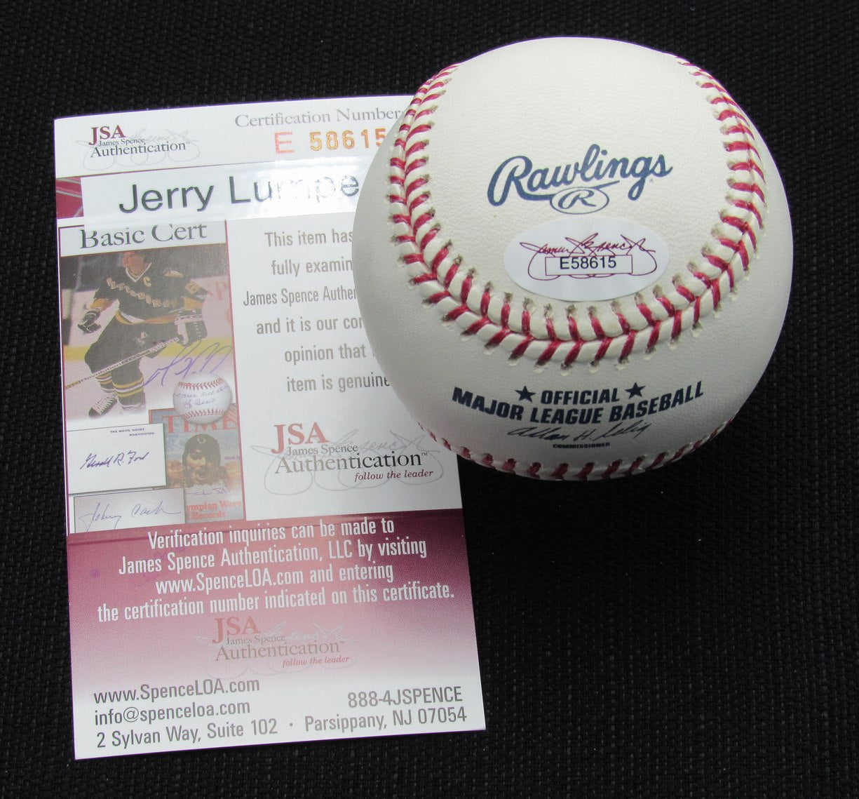 Jerry Lumpe Signed/Auto Yankees 100th OML Baseball JSA Inscr  186743