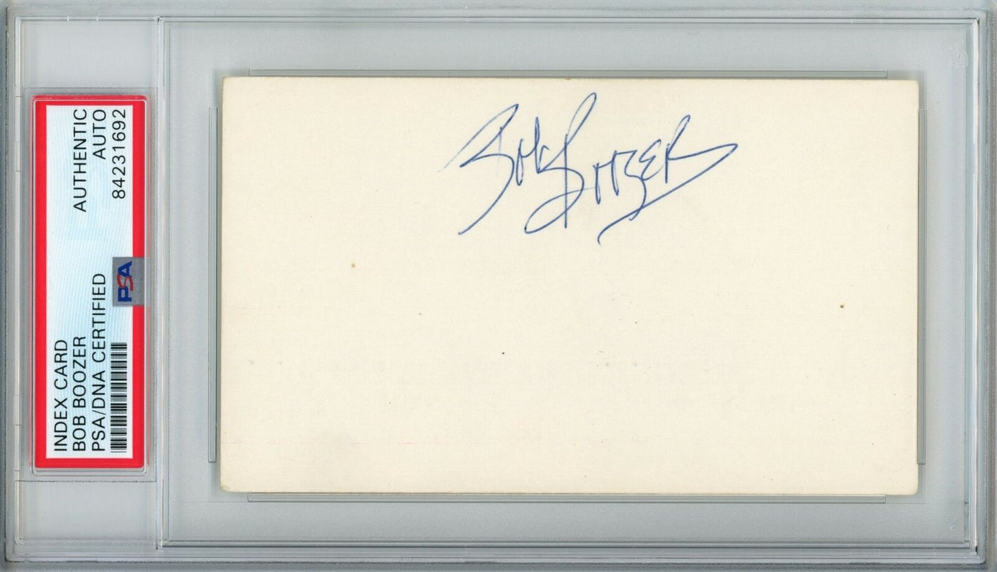 Bob Boozer New York Knicks Signed 3x5 Index Card PSA/DNA 153584