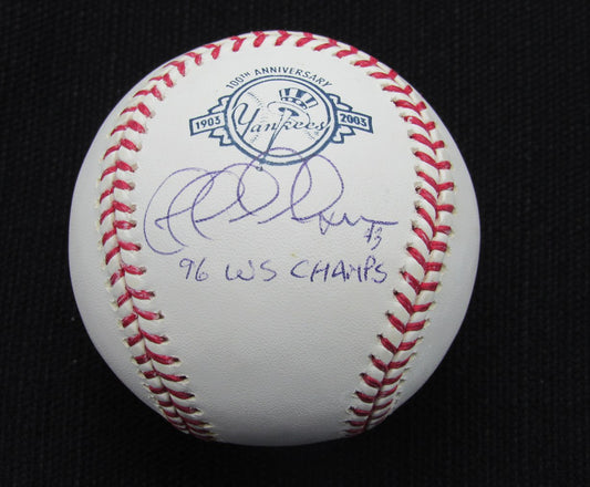 Jeff Nelson Signed/Auto Yankees 100th OML Baseball MAB Inscr 187070