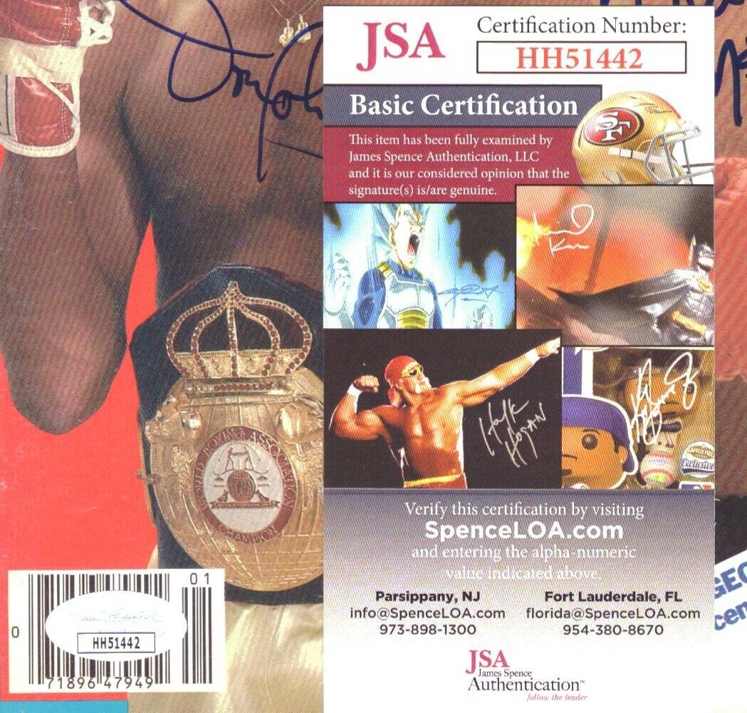 Donald Curry Milton McCrory Signed 1986 World Boxing Magazine Cover JSA 151576