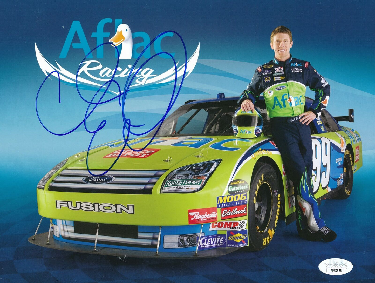 Carl Edwards NASCAR Champ Signed/Auto 8x10 Photo Advertisement JSA 163392