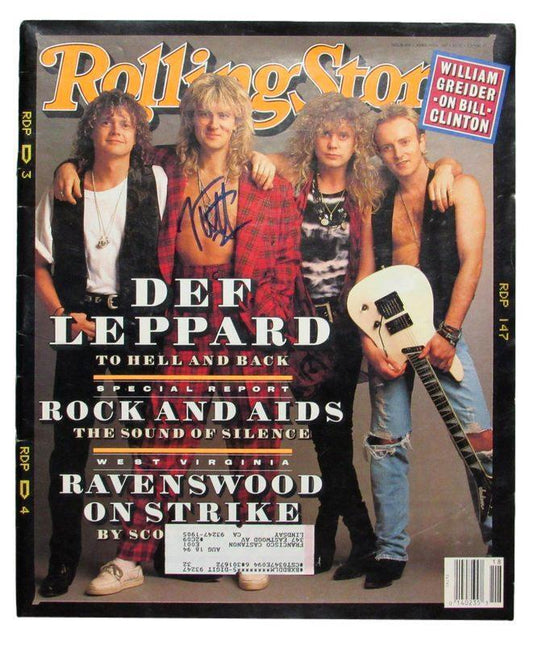 Joe Elliot Autographed April 10, 1992 Rolling Stone Magazine Def Leppard JSA