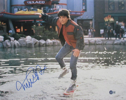 Michael J Fox Back to the Future Signed/Autographed 16x20 Photo Beckett 162832