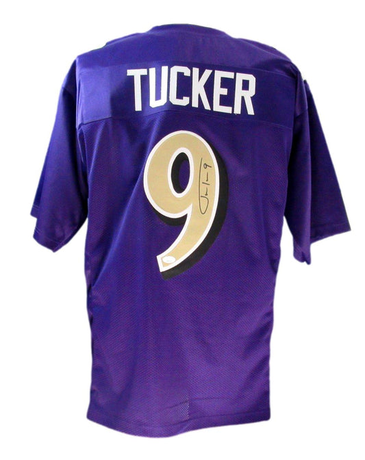 Justin Tucker Signed/Autographed Purple Custom Football Jersey Ravens JSA 190358