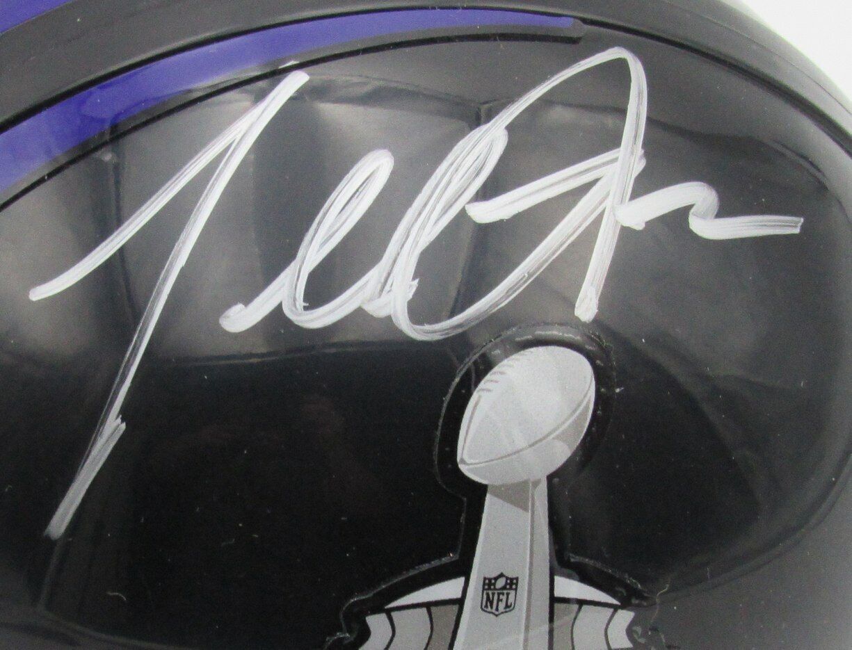 Terrell Suggs Autographed Mini Ravens Super Bowl XLVII  Football Helmet Beckett