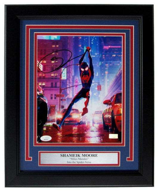 Shameik Moore Actor Signed/Autographed Spider-Man 8x10 Print Framed JSA 158419