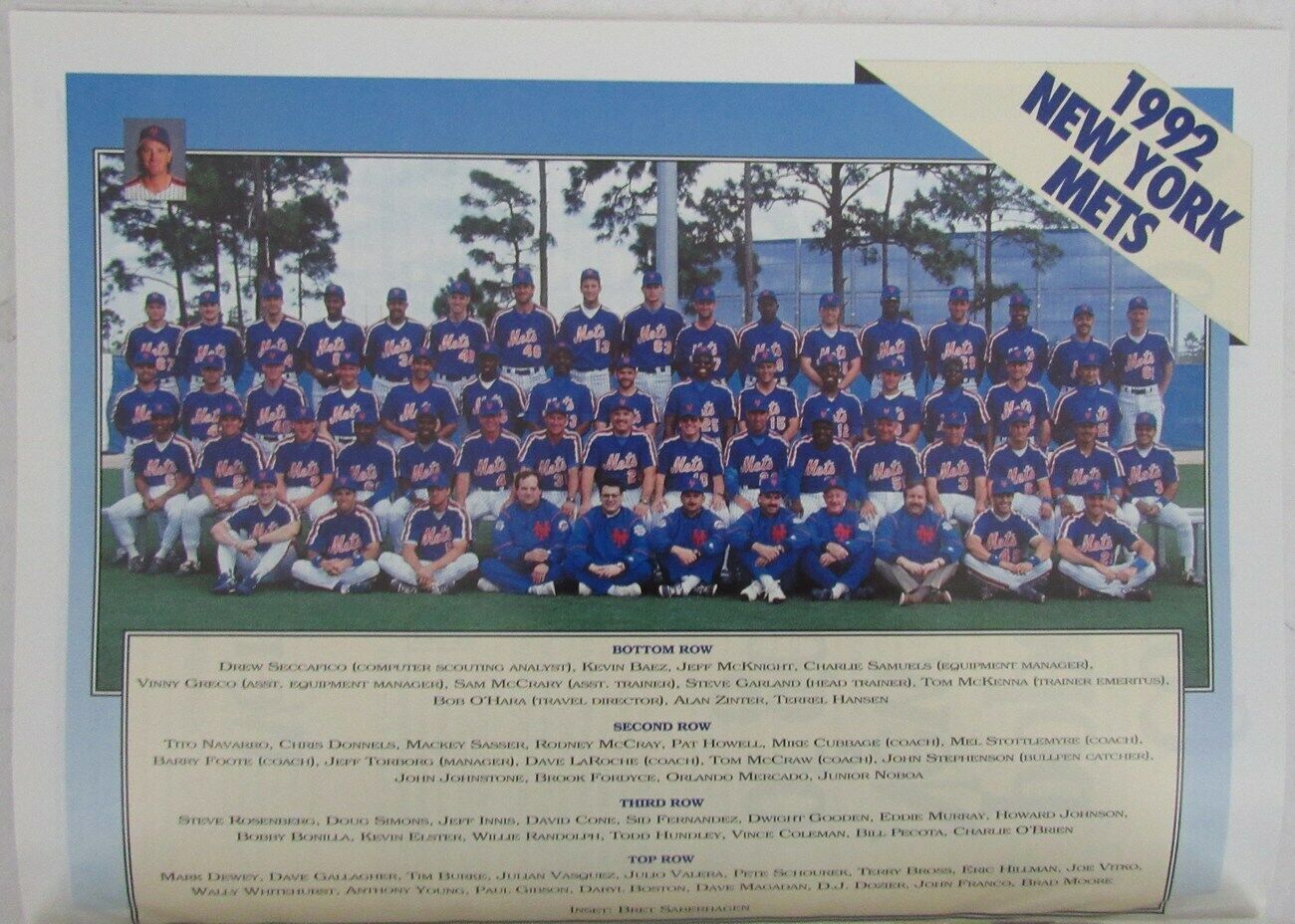 1992 New York Mets Official Year Book 148945