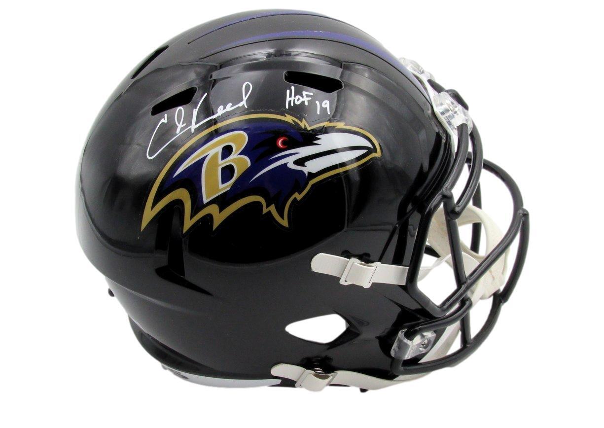 Ed Reed HOF Autographed Full Size Speed Replica Football Helmet Ravens Beckett