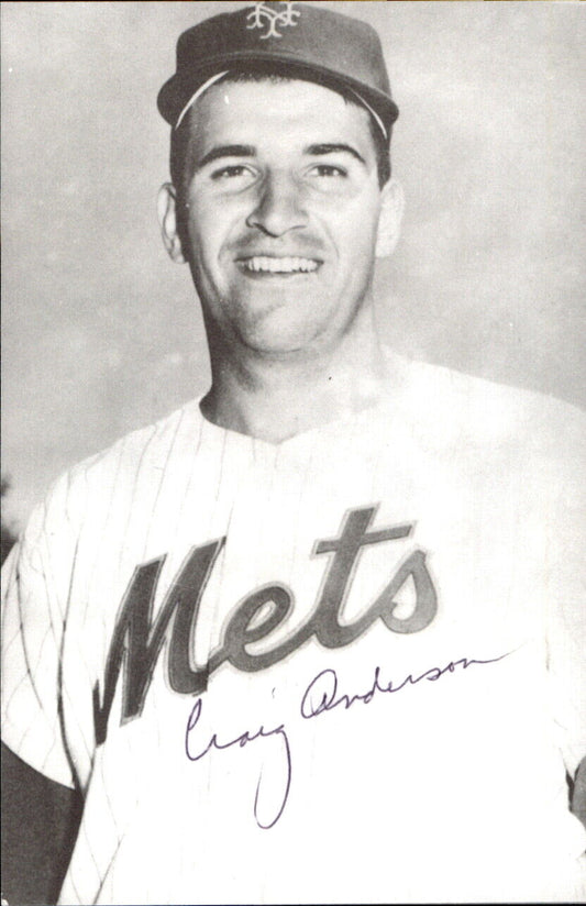 Craig Anderson New York Mets Signed/Autographed 3x5  Photo 177920