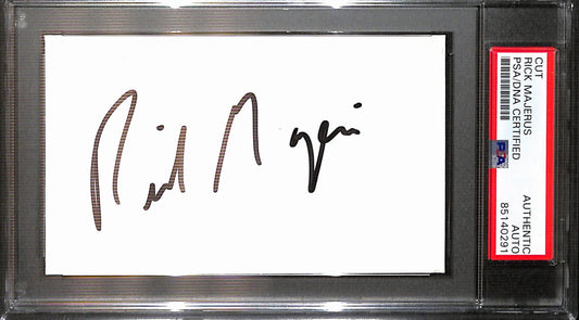 Rick Majerus Autographed/Signed Cut 3x5 Index Card Marquette PSA/DNA 187637