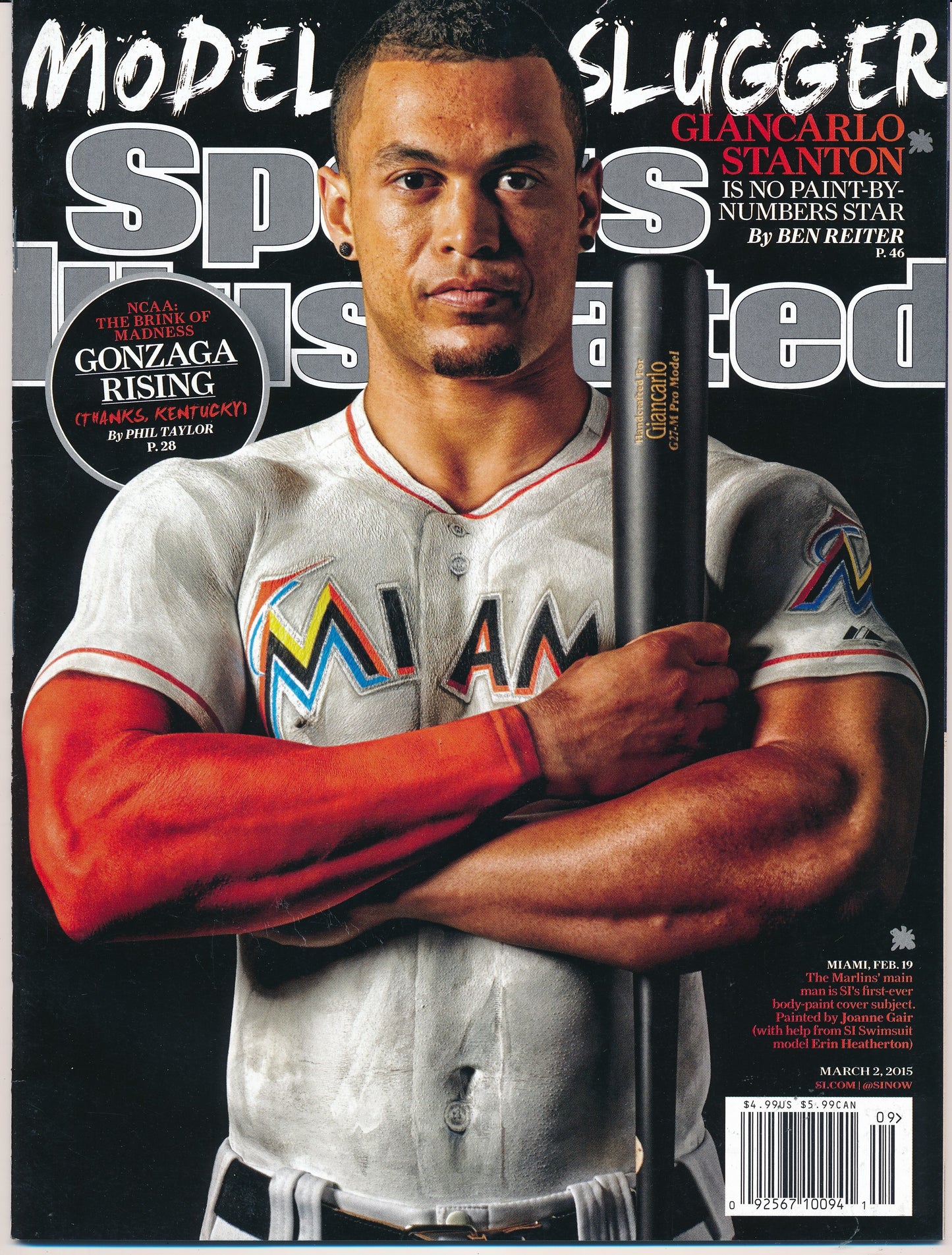 March 2, 2015 Giancarlo Stanton Sports Illustrated Magazine NO LABEL 182340