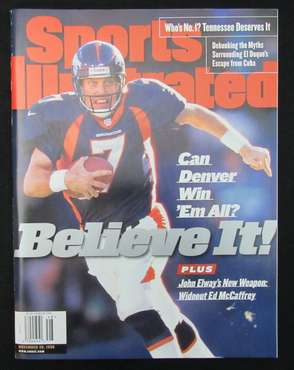 November 30, 1998 Sports Illustrated Magazine Newstand NO LABEL John Elway 87390