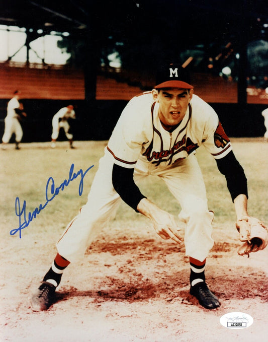 Gene Conley Autographed 8x10 Photo Milwaukee Braves JSA 177889