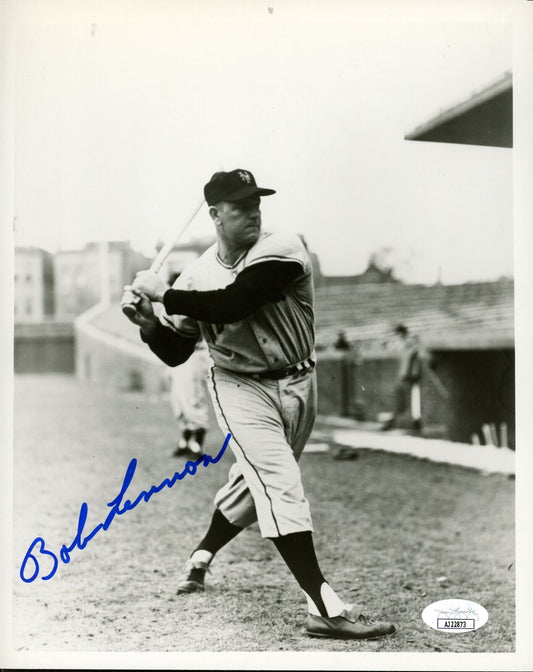 Don Lennon Autographed 8x10 Photo New York Giants JSA 177874