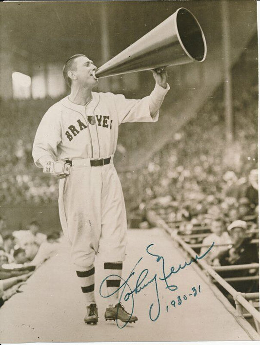 Johnny Neun Boston Braves Signed/Autographed 7x9 Photo ins "1930-31" JSA 143149