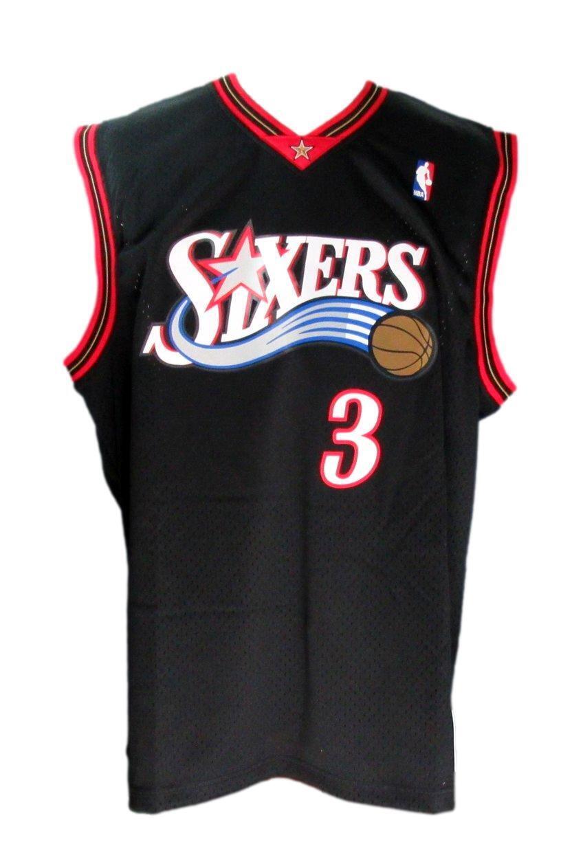 Allen Iverson HOF Autographed Black Mitchell & Ness Jersey 76ers JSA 181844