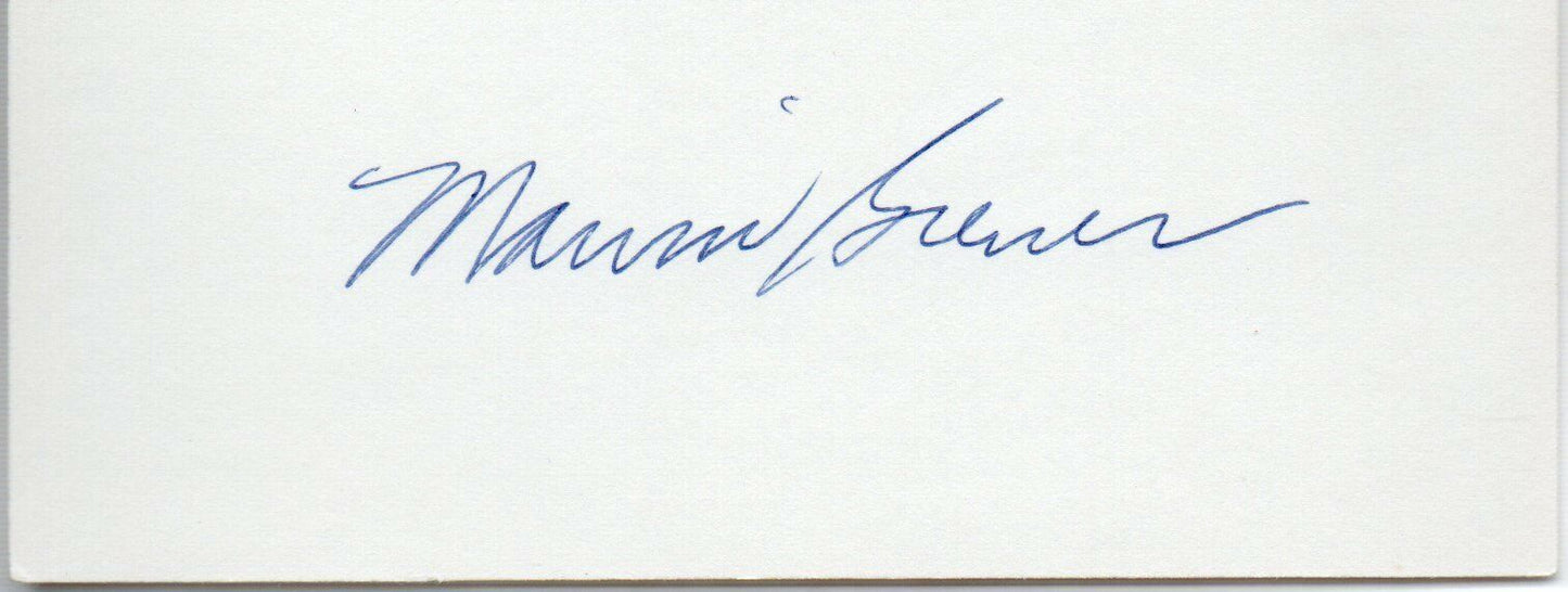 Marvin Breuer d.1991 New York Yankees Signed 3x5 Index Card 145601