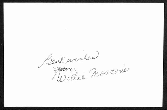 Willie Mosconi Pool Master Signed/Autographed Cut 4x6 Index Card 176613