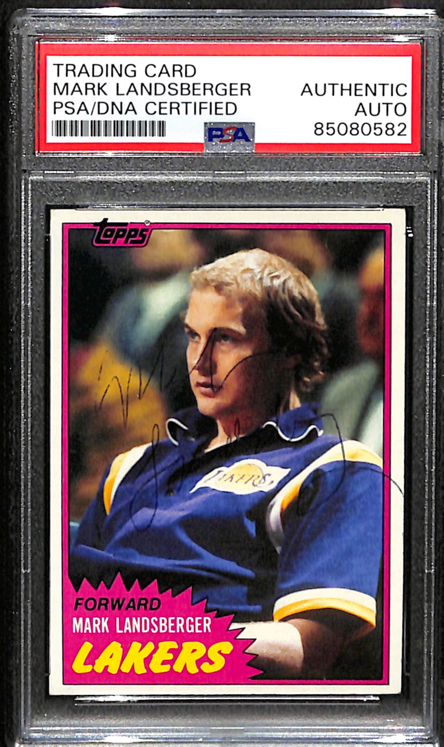 Mark Landsberger Signed 1981 Topps Card #78 Lakers PSA/DNA 183794