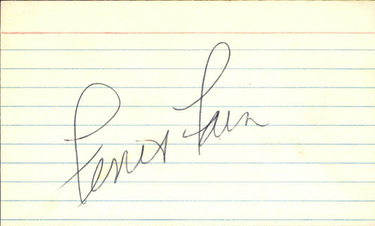 Ferris Fain Philadelphia Athletics d.2001 Signed/Auto  3x5 Index Card 162563