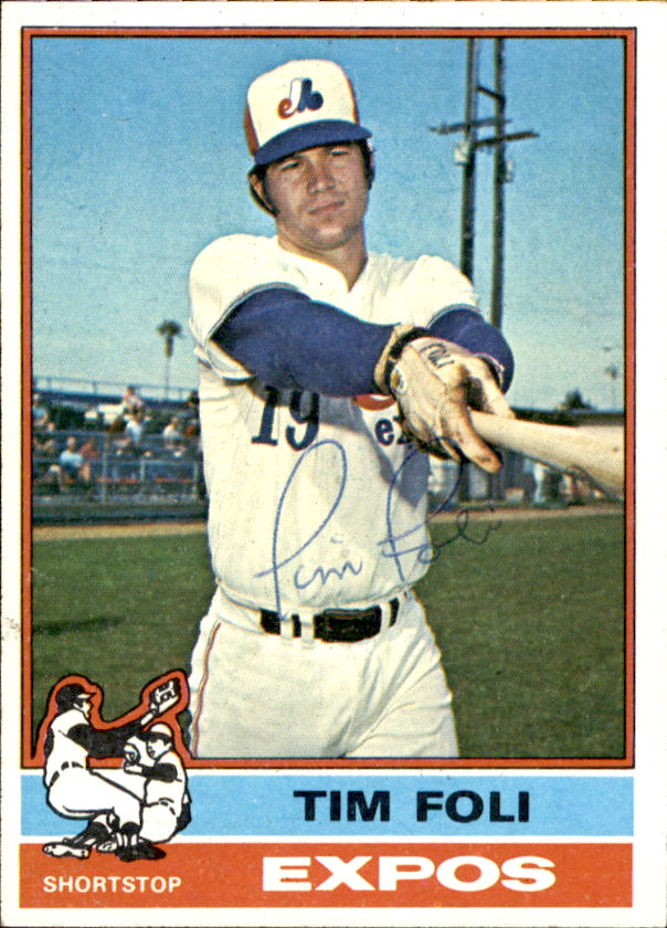 Tim Foli Autographed 1976 TOPPS Card #397 Montreal Expos 183440