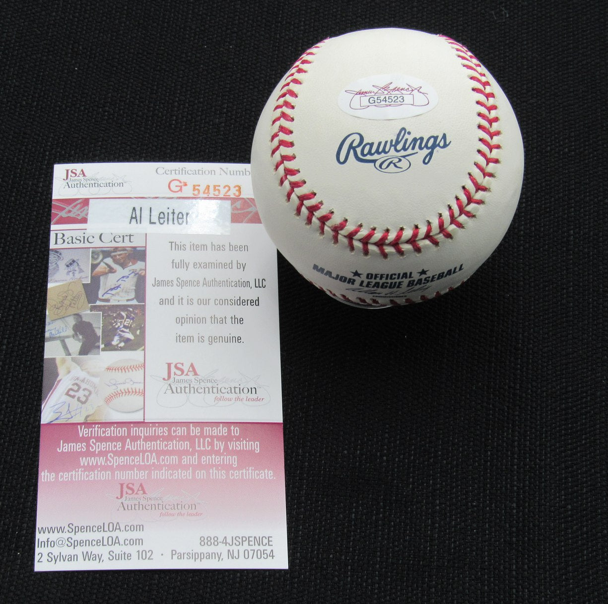 Al Leiter Signed/Auto Yankees 100th OML Baseball JSA 186603