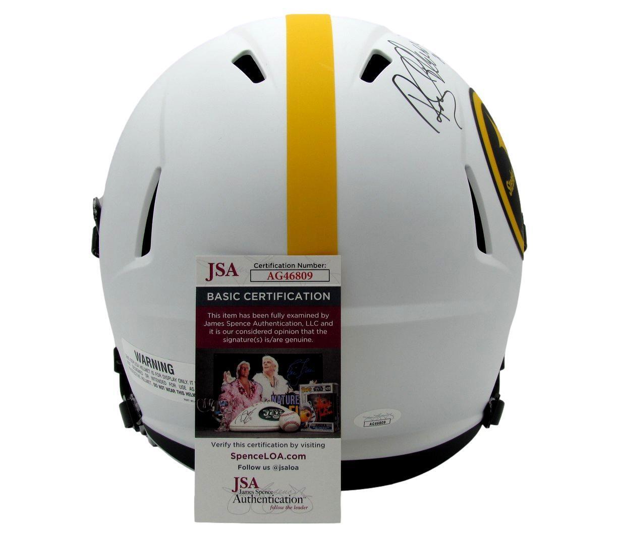 Rocky Bleier Autographed/Inscr Full Size Speed Replica Helmet Steelers Beckett