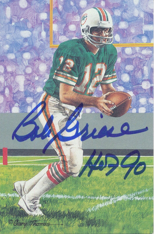 Bob Griese HOF Dolphins Signed/Inscribed Goal Line Art GLAC Postcard 163820