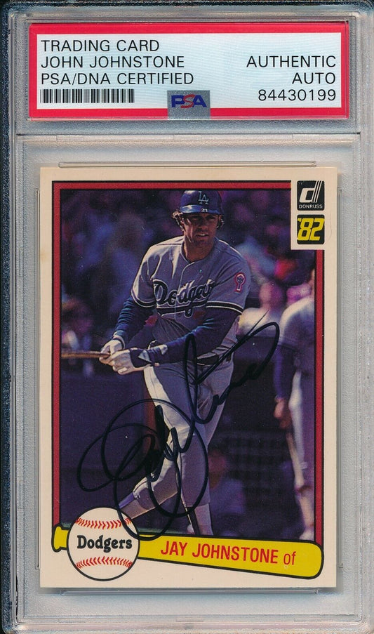 Jay Johnstone LA Dodgers Signed/Auto 1982 Donruss Card #262 PSA/DNA 164181