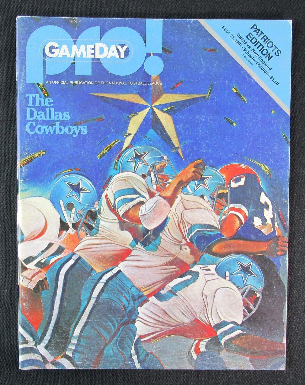 1981 Dallas Cowboys vs. New England Patriots Program 09/21