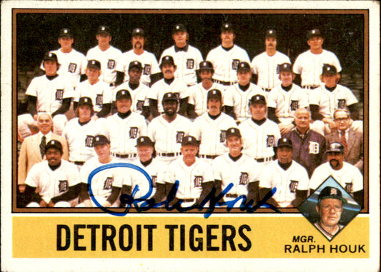 Ralph Houk Autographed 1976 TOPPS Card #361 Detroit Tigers 183447