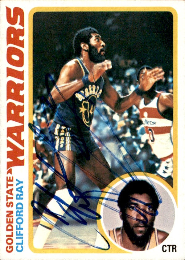 Clifford Ray Autographed 1978-79 TOPPS Basketball Card #131 Warriors 182997