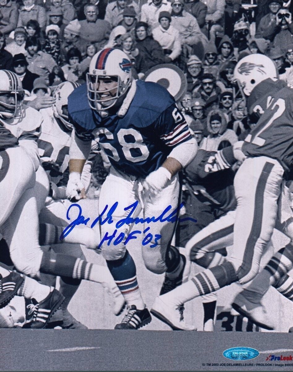 Joe DeLamielleure Signed/Autographed Bills 8X10 Photo Tristar 128544